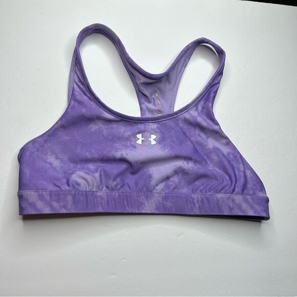 Under Armour Lavender unlined wire free wireless sports bra tie-dye medium - Picture 2 of 6
